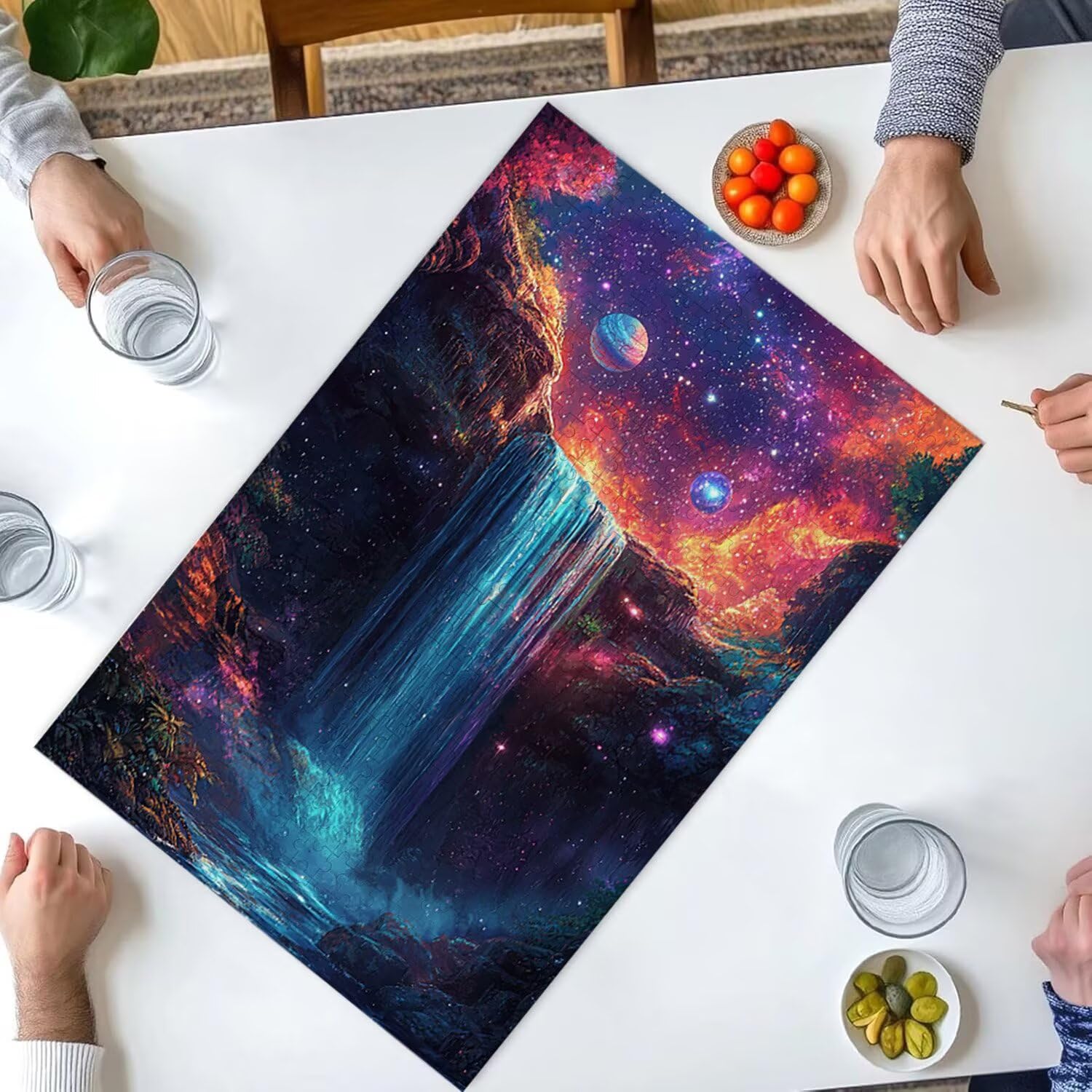 1500 Pezzi di Puzzle, Cascate del pianeta1500 Pezzi di Puzzle per Adulti, Regalo di Anniversario e Natale, Decorazione Della Casa, Prevenzione Della Degenerazione Cerebrale Negli Anziani v-911