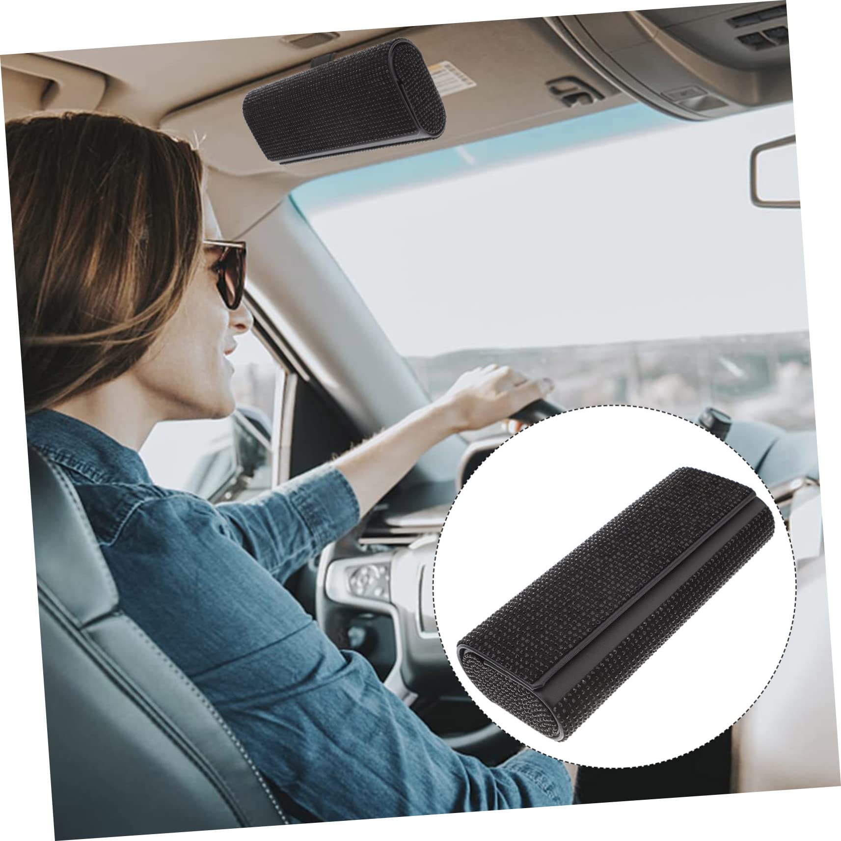GLEAVI 3piezas Soporte De Gafas Brillantes para Coche Organizador De Almacenamiento para Gafas y Tarjetas Accesorio De Moda para Interior De Vehículos para Mujeres y