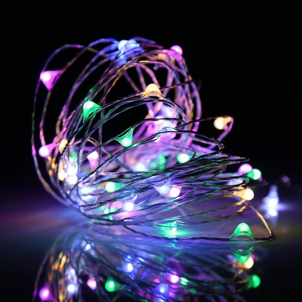HOME CUBE 1 Pc Starry Fairy String Light, Waterproof Decorative Copper Wire Lights for Indoor, Bedroom Festival Christmas Wedding Party Patio Window with USB Interface (Multi Color 30 LED 3 Meter)