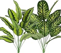 Vista 1 de Plantas artificiales de palma de hojas falsas de 25 pulgadas para decoración de oficina en casa, 2