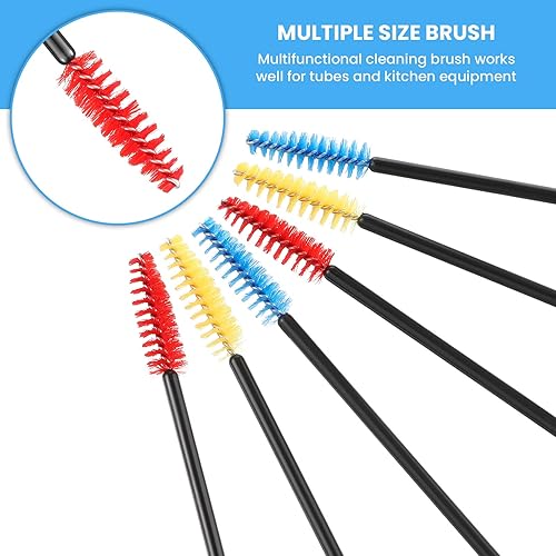 Miniatura 5 de Cepillo de limpieza de piezas de alimentador de colibríes, juego de cepillos de nailon (15, rojo, azul, amarillo)