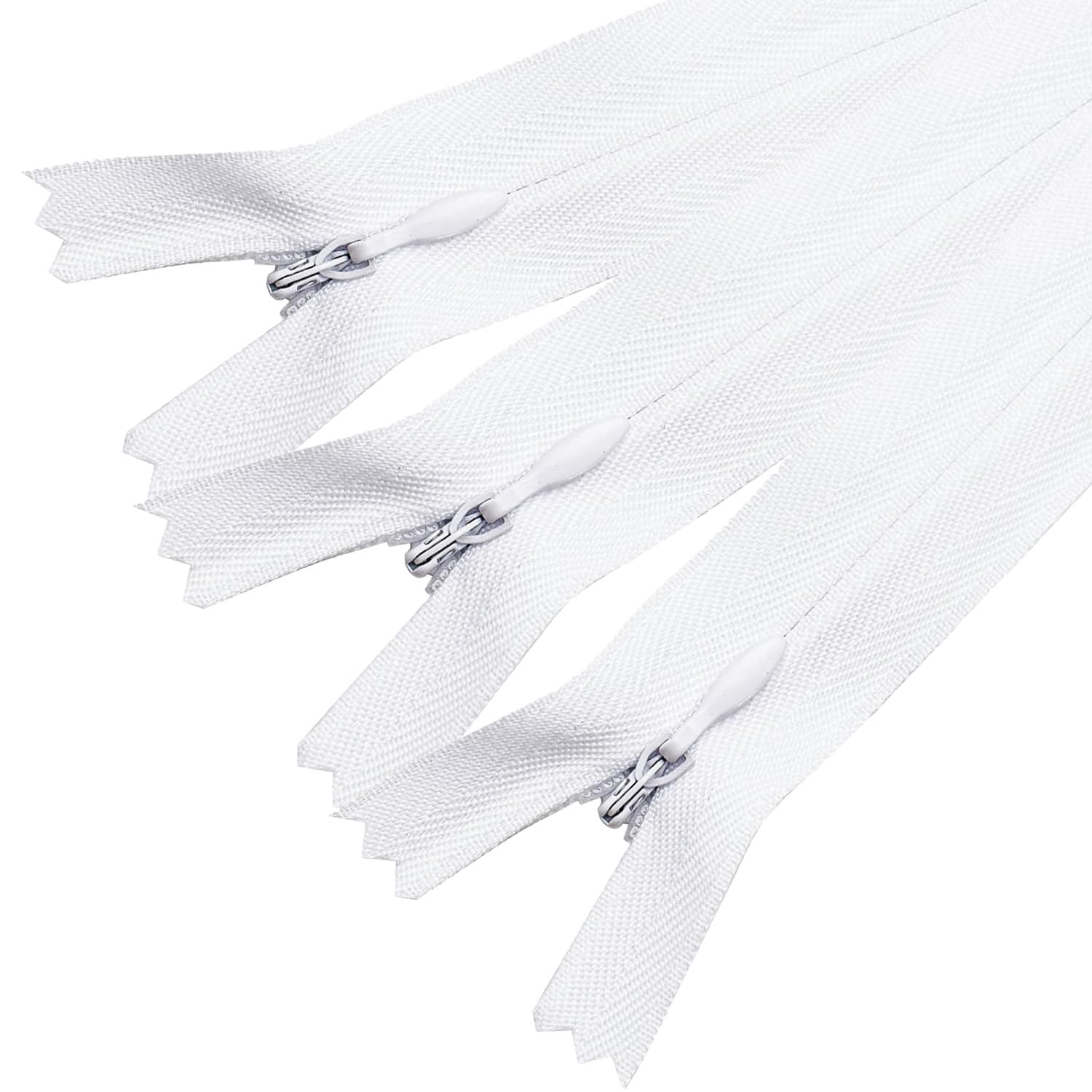 Sawoake unsichtbare Reißverschlüsse #3, Schwarze Nylon-Spule Reißverschlüsse 3-Pack für Nähen, Röcke, Taschen, Kissen