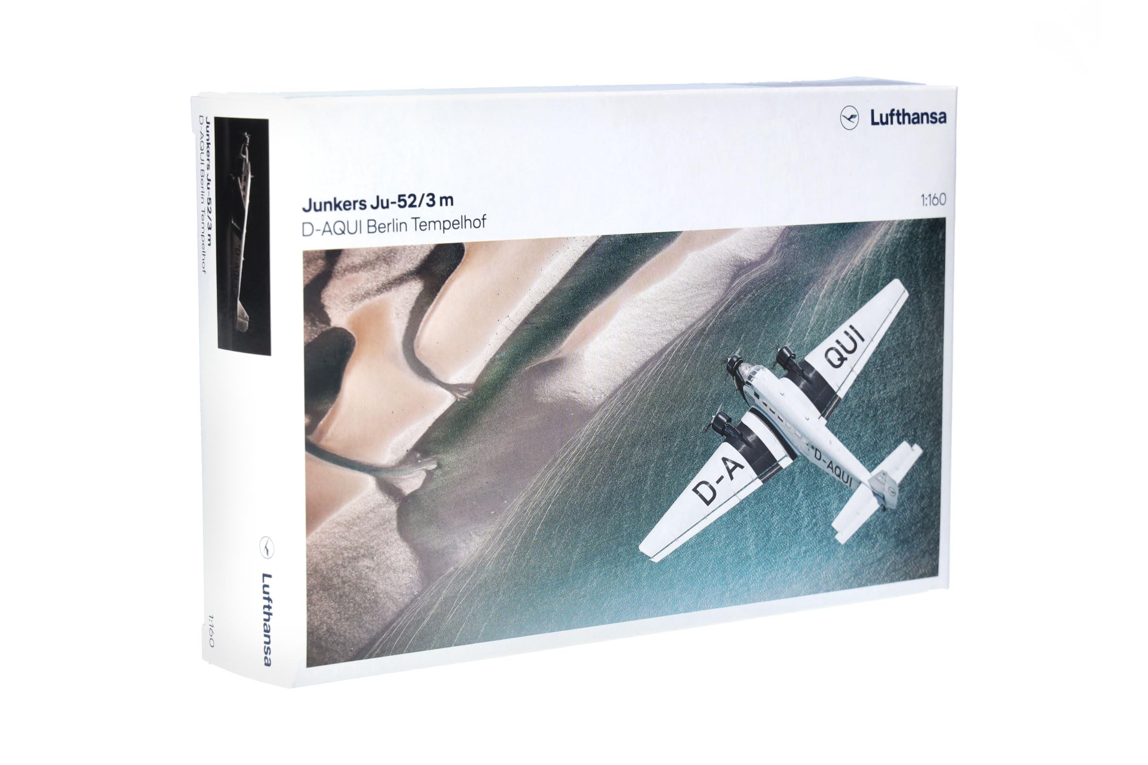 Herpa Modellflugzeug Lufthansa Junkers Ju-52, Miniatur im Maßstab 1:160, Sammlerstück, Modell ohne Standfuß, Kunststoff