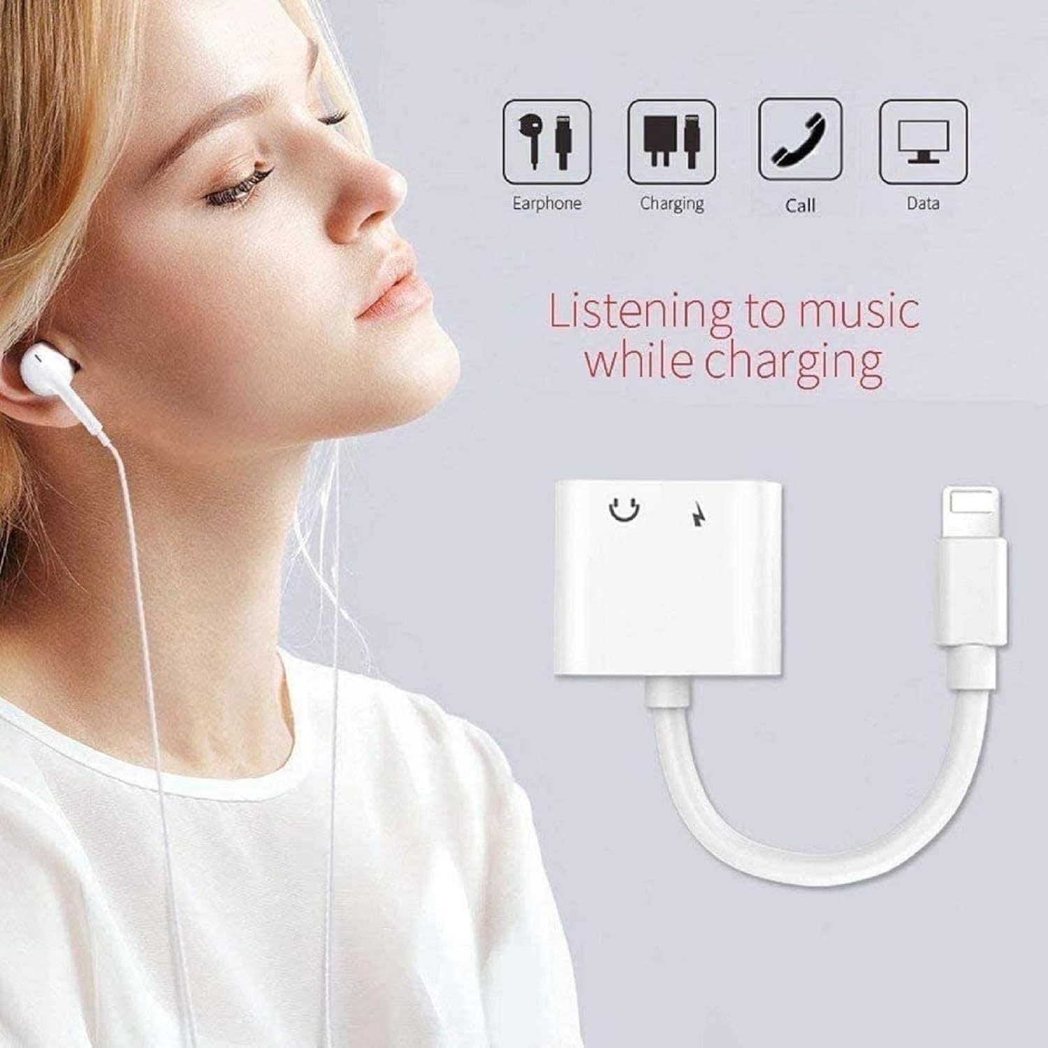 [Apple MFi Certified] for iPhone 3.5mm Headphone Adapter & Splitter, 2 in 1 Lightning to 3.5mm AUX Audio Stereo Headphone + Charger for iPhone 11/XS/XR/X 8 7/iPad, Support Call + Sync + Volume Control