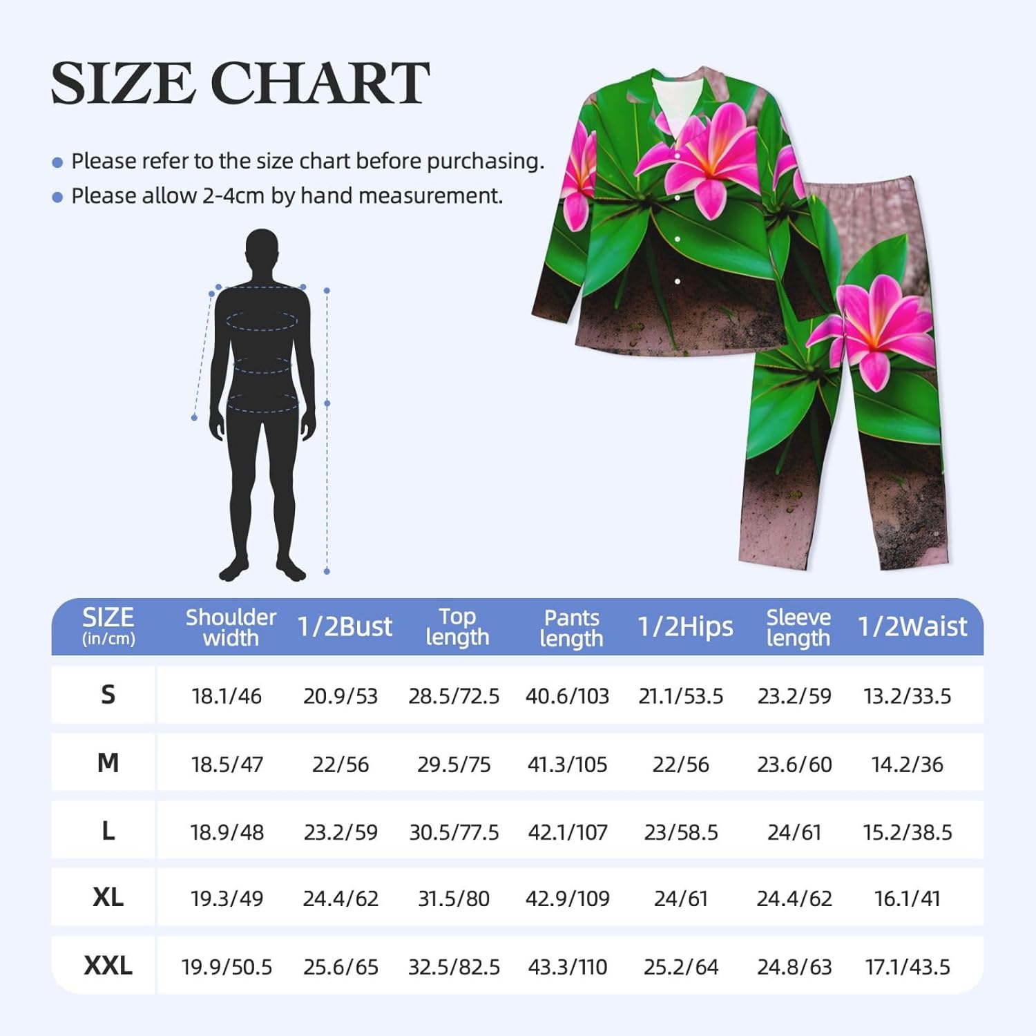 Pink Flower Tropical Plant Print Luxurious Mens Pajamas Set,Breathable Pajamas Set,Perfect For Lounging Bed,Sofa