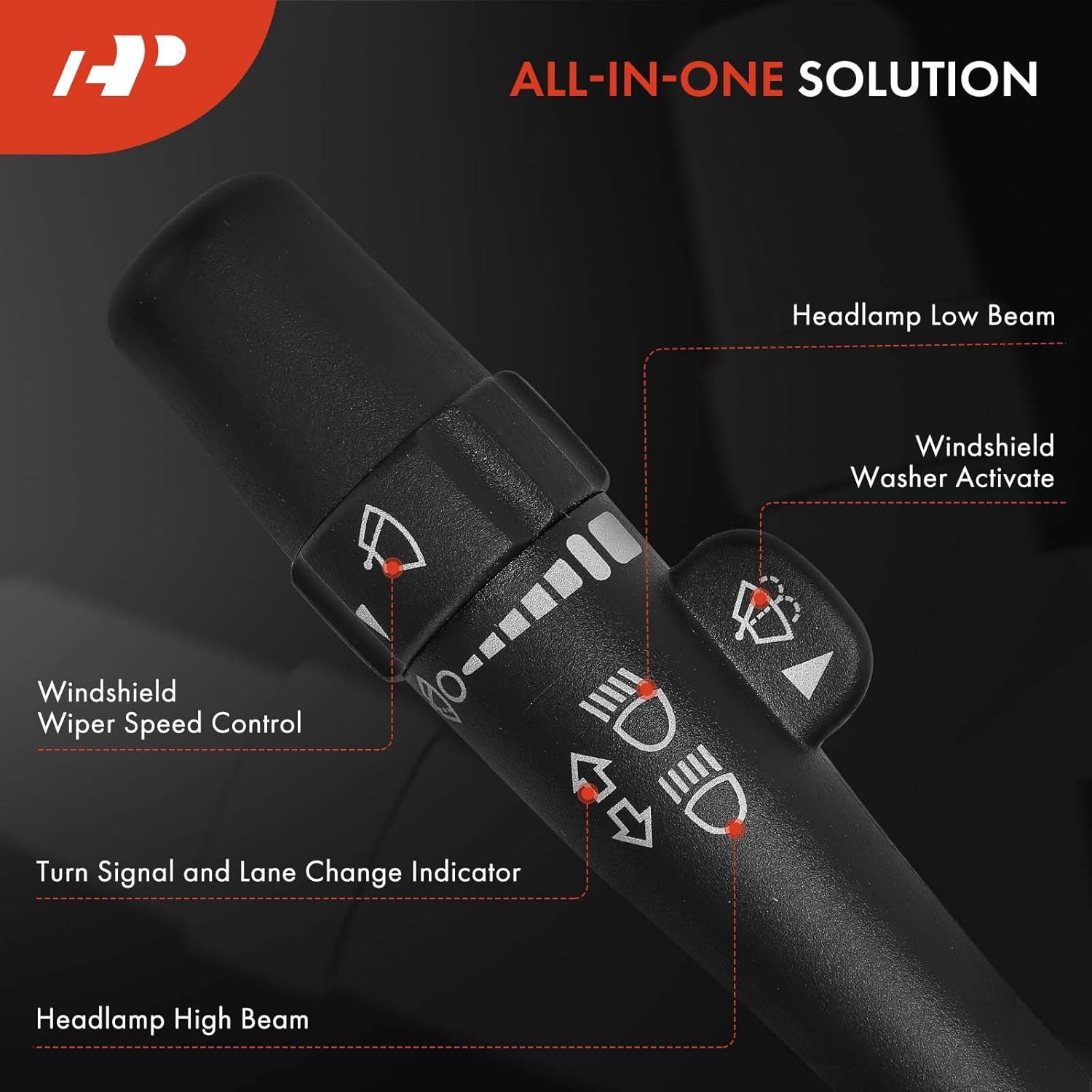 A-Premium Turn Signal Switch, Windshield Wiper Multifunction Switch Compatible with Buick, Cadillac, Chevrolet, Pontiac & Saturn Models - Lacrosse, Lucerne, Terraza, DTS, Uplander, Montana, Relay