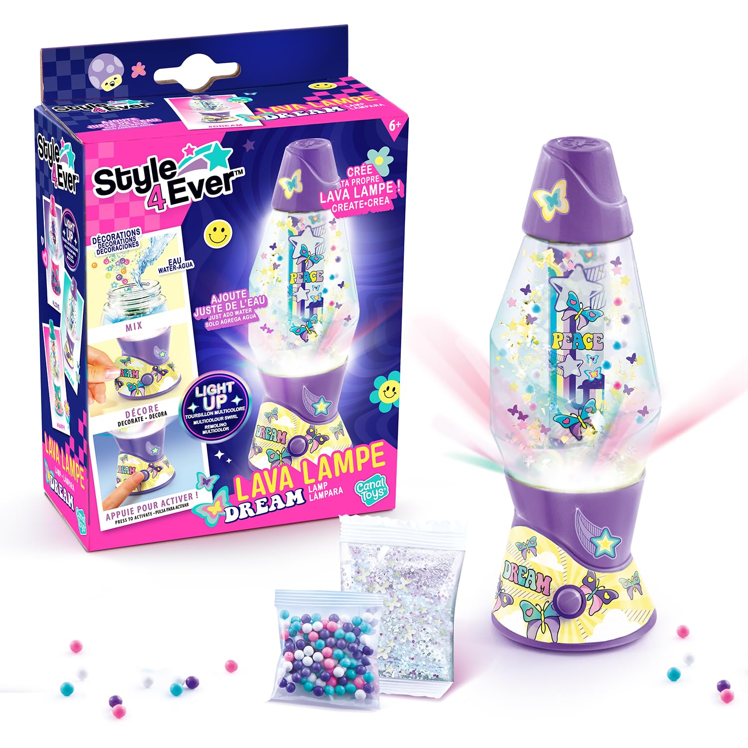 Canal Toys - Style 4Ever - Mini Lámpara de Lava | Con Decoraciones y Brillantes