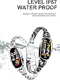 Anyer Smart Watch Für Frauen, 0.96"Touchscreen Smartwatch, Fitness-Aktivität Tracker-Uhr Mit Herzfrequenzmonitor, IP67 wasserdichte Outdoor-Sportarten Für Android-IOS-Telefone,Gold - 6