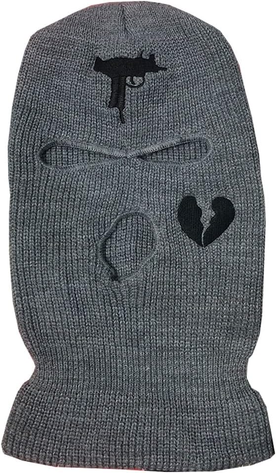 3 Hole Uzi Balaclava Knitted Full Face Cover Ski Mask Winter Windproof Neck Warmer Thermal Cycling for Men Women