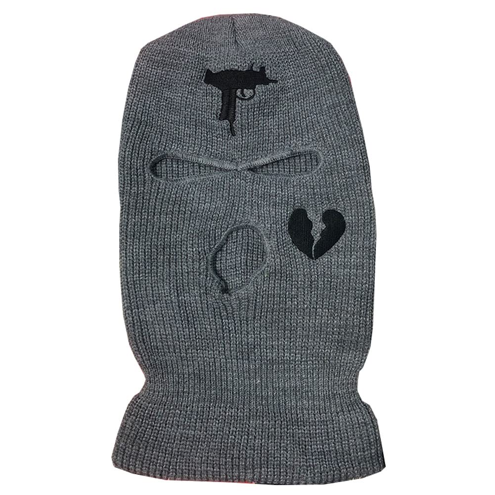3 Hole Uzi Balaclava Knitted Full Face Cover Ski Mask Winter Windproof Neck Warmer Thermal Cycling for Men Women