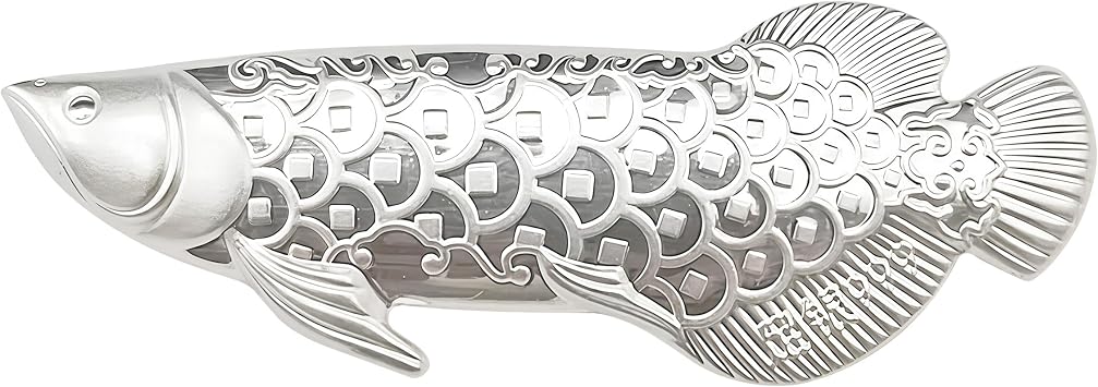 Pure Silver Tea Ceremony Fish - Silver Tea Brewing Ornament for Water Purification, Feng Shui Decor Symbolizing Purity, Serenity & Tea Ritual Aesthetic