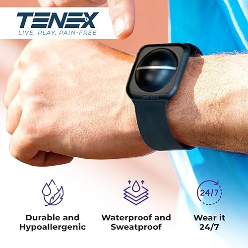Miniatura 6 de TENEX ULTRA - Codera de tenis para hombres y mujeres, correa de alivio de codo y tendinitis, sin compresión, resistente al agua, amortiguador para