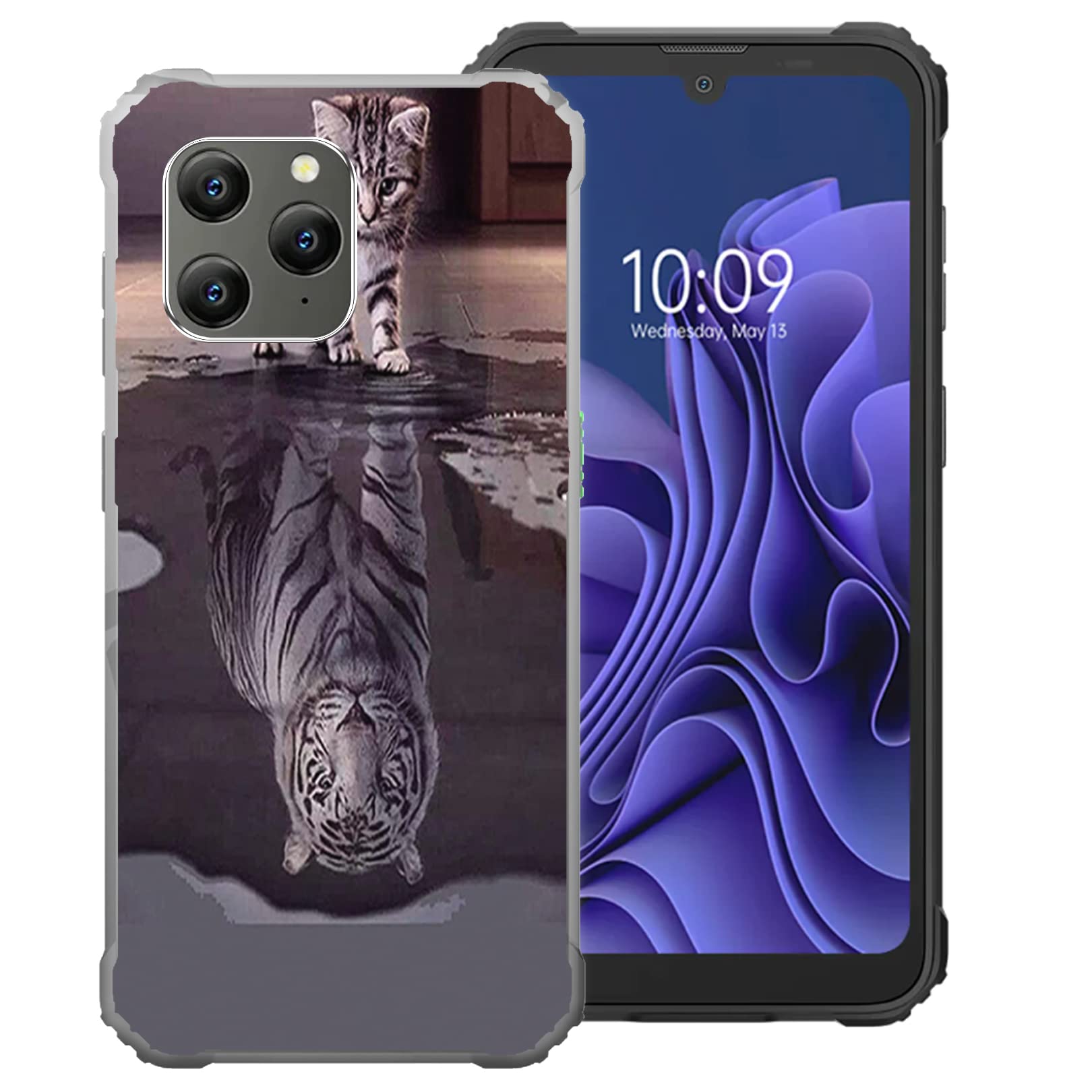Custodia per Blackview BV5300 Pro, Silicone Case Sottile Cover TPU Caso Morbido Copertura + Pellicola Protettiva in Vetro Temperato per Blackview BV5300 Pro (6,1) - KE38