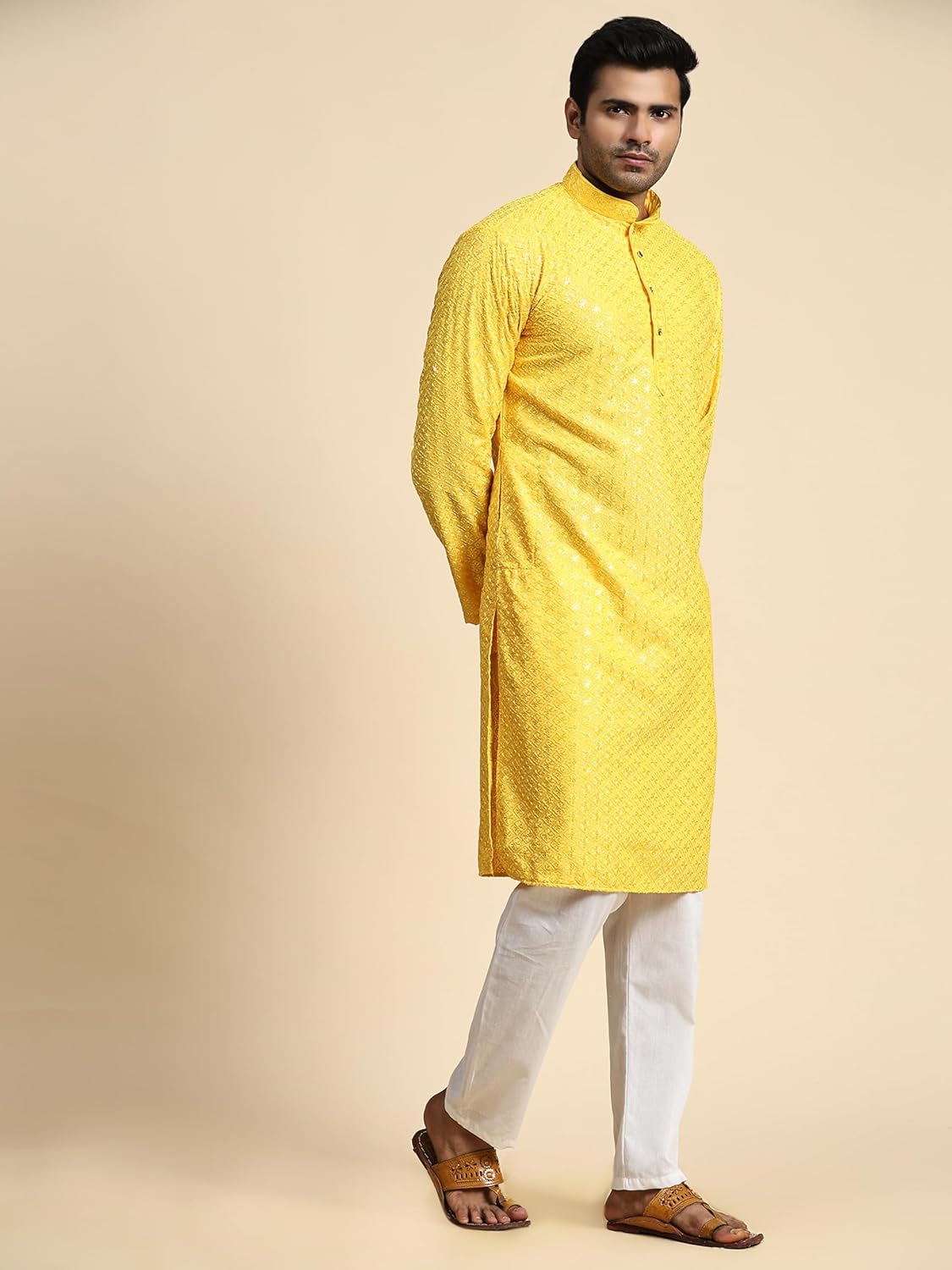 Pro-Ethic Style Developer Mens Indian Traditional Cotton Kurta Sets, Men Kurta Set Indian Wedding Dress (A-117)