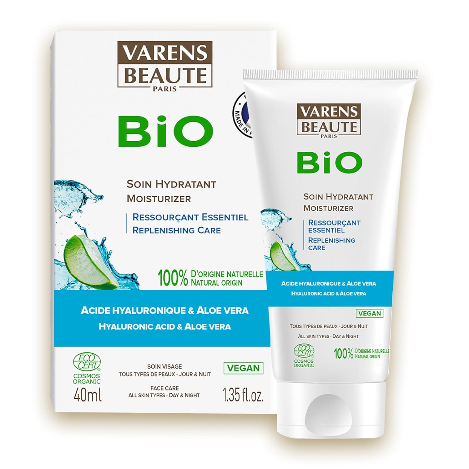 VARENS BEAUTE Moisturizer- 100% Vegan - Cruelty Free - All Skin Types - 1.35 Fl Oz