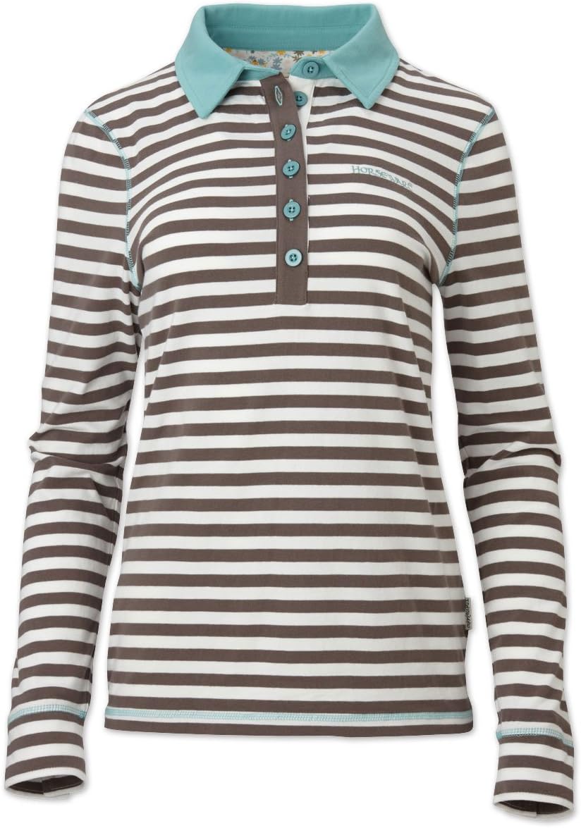 Horseware Cara Longsleeve Polo Brown Extra Large