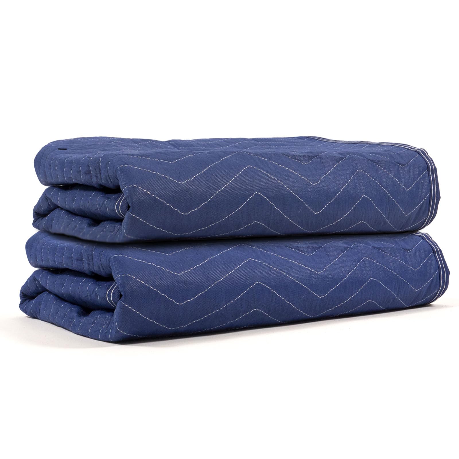 US Cargo Control Moving Blankets 72"x80" 2-Pack, (43 lbs/doz weight), Packing Blankets for Moving Furniture, Shipping, Storage, and Freight, Blue