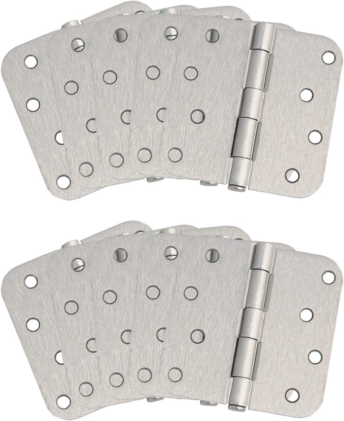 Design House 10-Pack 4-Inch x 4-Inch Interior Door Hinges with 5/8-Inch Radius, Satin Nickel, Heavy Duty Steel Construction, Left- or Right-Handed – Design House, 181602