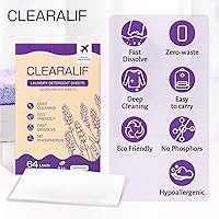 Vista 9 de CLEARALIF Laundry Detergent Sheets, Orange, 64 Load, CLEARALIF Laundry Detergent Strips Eco Friendly & Hypoallergenic