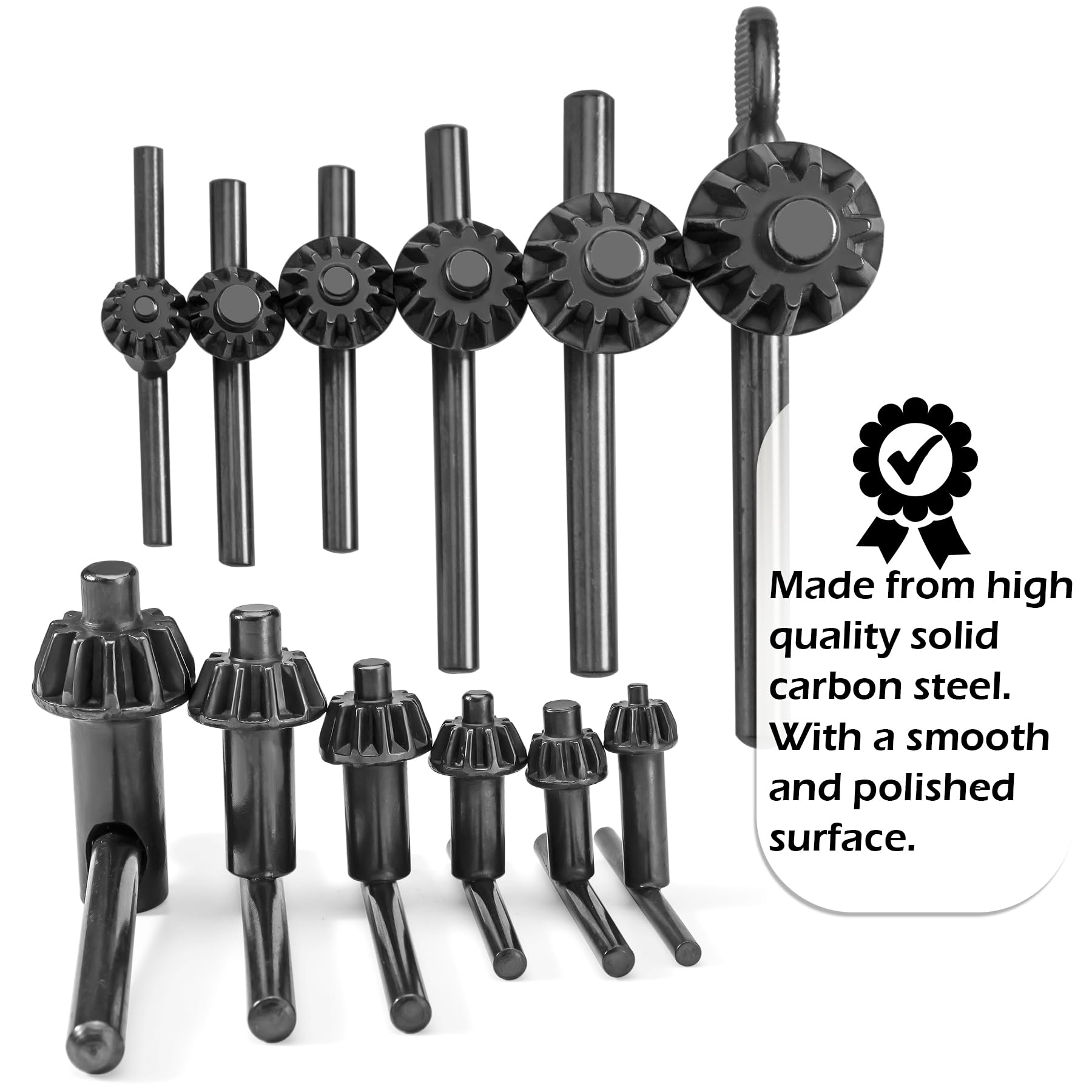 Dahszhi Bohrfutterschlüssel Set, 5 Stück – Für 0,3–4 Mm Bohrfutter, Aus Stahl, Schwarz