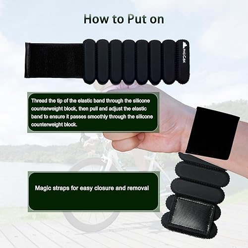 Miniatura 5 de 2Lbs Wrist Ankle Weights for Women - Wearable Arm Leg Bangles Weight Set of 2(1Lb Each) Adjustable Weighted Wristbands for Home Gym Workout,