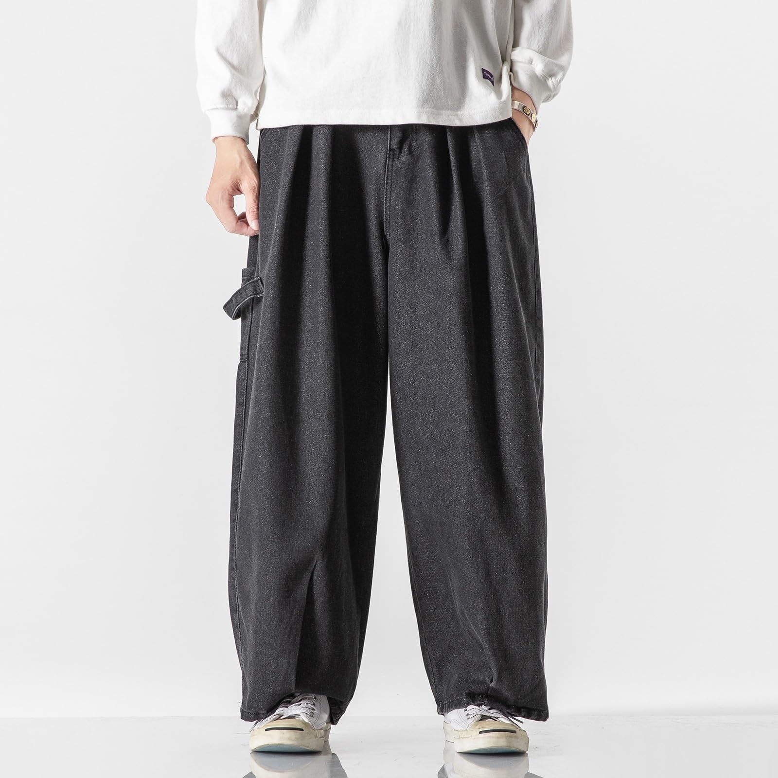 Męskie spodnie jeansowe hip hopowe spodnie jeansowe joggery Harajuku Streetwear Y2K proste nogawki spodnie dla nastolatków chłopców do skateboardingu