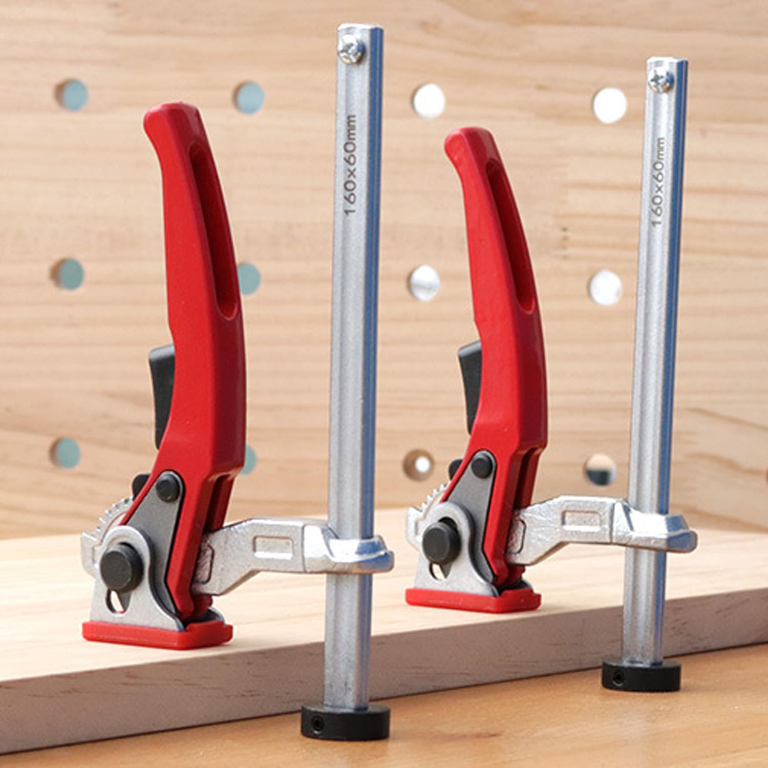 2 Pièces Presseur 20mm, Elément de Serrage pour Tables Multifonctions, Presse à Serrage Rapide, TOOSOAR Support de Presse de Table pour le Travail du Bois