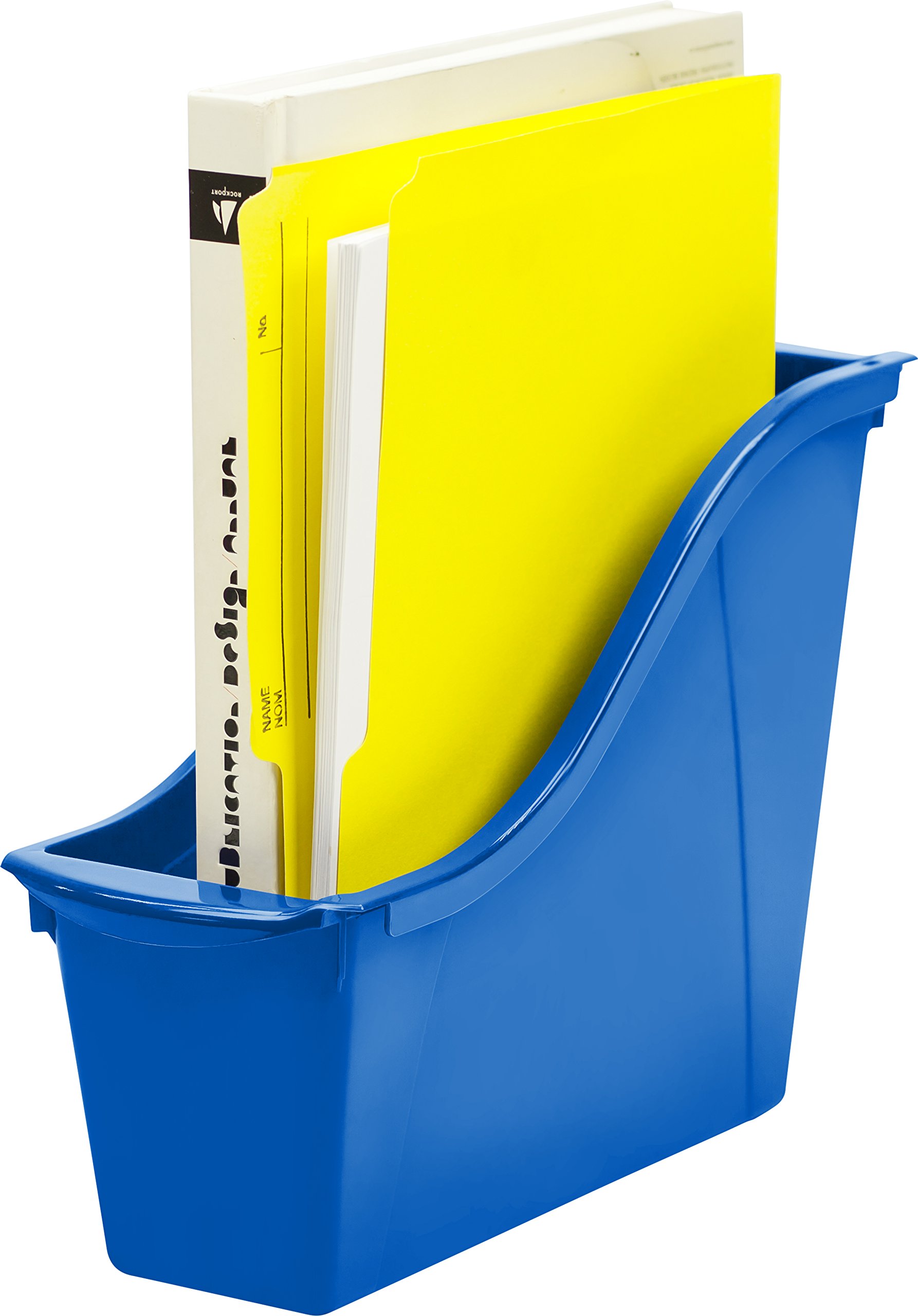 Storex Kleiner Bücherkorb 6er-Pack Kunststoff-Organizer Blau 71108C06C