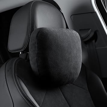 Headrest Pillow Head Neck Support,Double-Sided Fits Alcantara and Nappa Leather Universal Travel Pillow Black