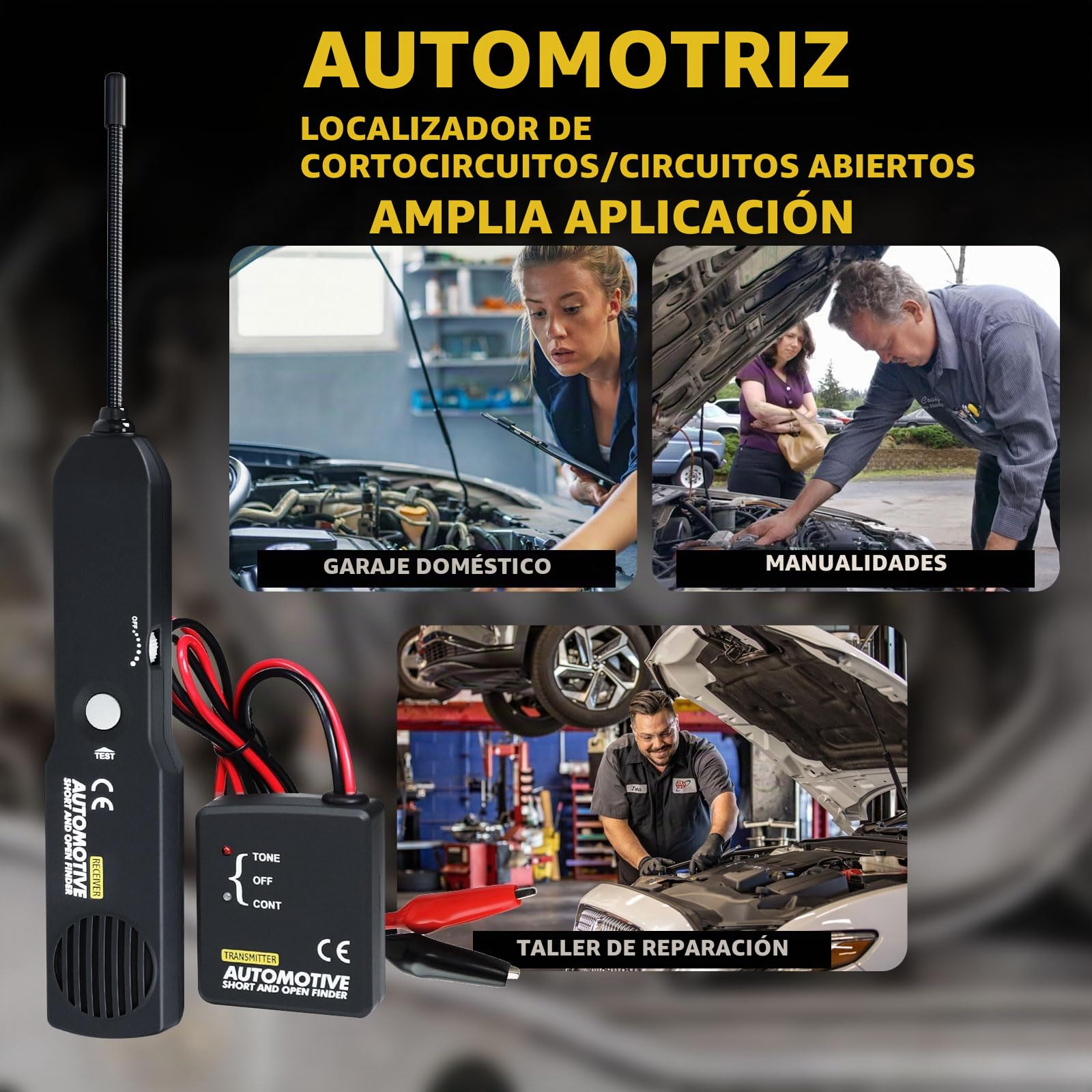Automotive con Cable Tracker Corto Y Clavos Abierto Comprobador De Herramientas para Reparación De Coche