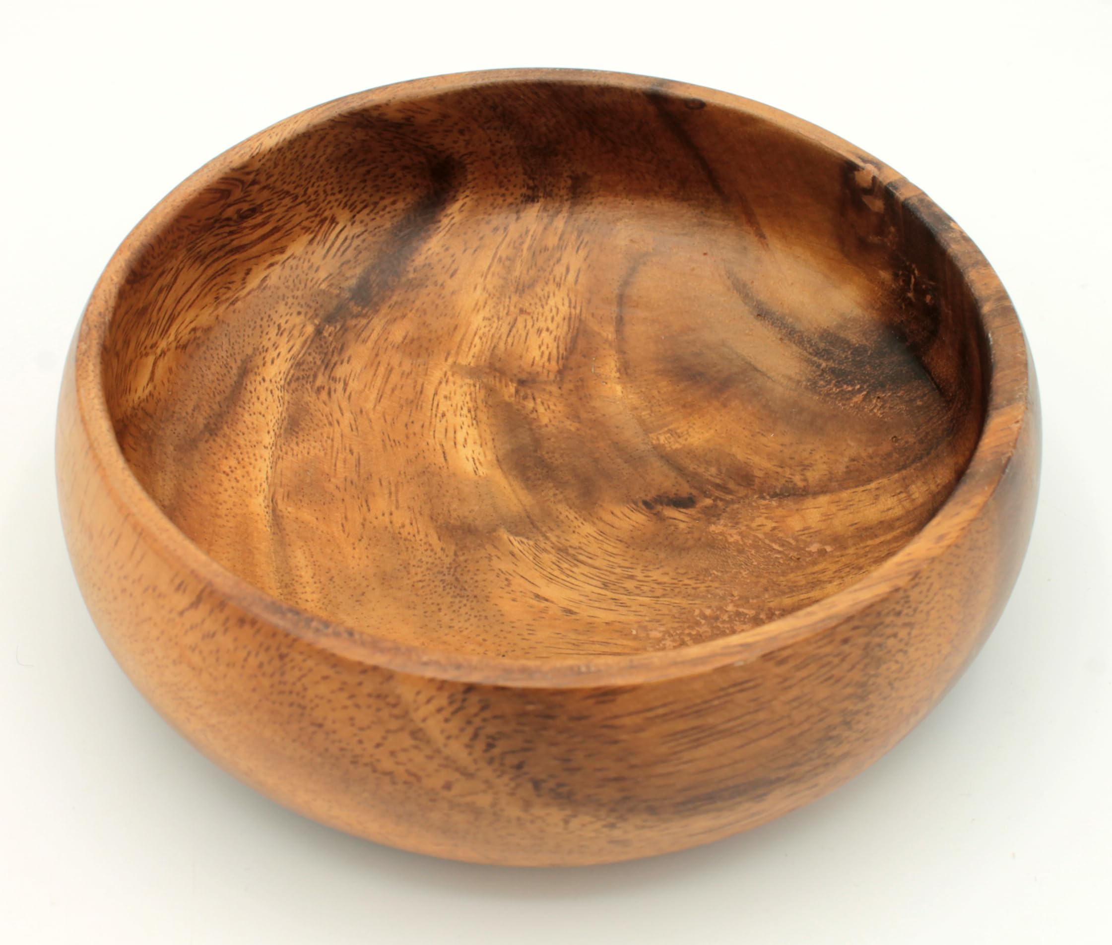 Schaal snackschaal hout acaciahout 14,5-15 cm hoogte 4,5-5 cm Fair Trade