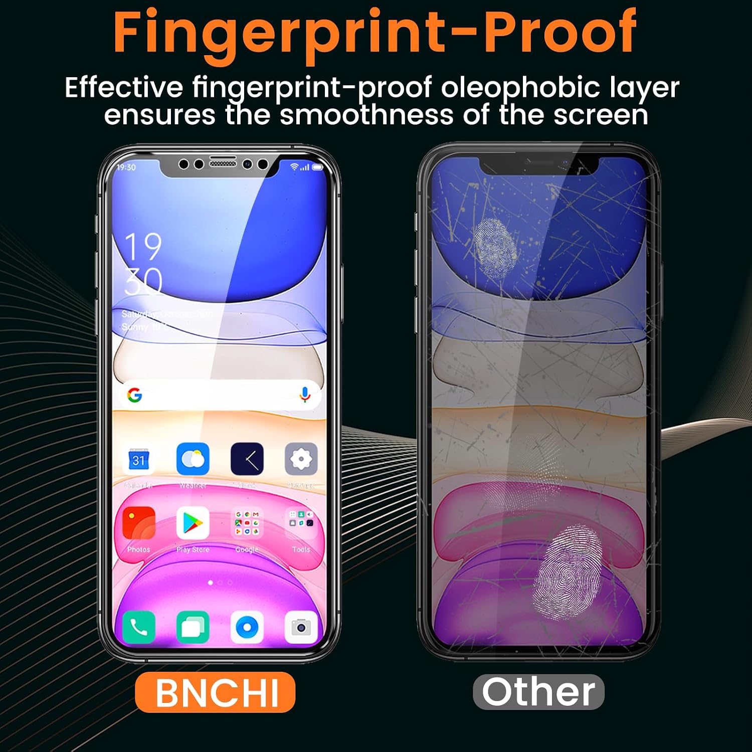 2 Pack 4 Way 360° Privacy Screen Protector for iPhone 11/iPhone XR, Horizontal and Vertical All Around Anti-Spy 9H Tempered Glass Film, Scratch Resistant, Zero Bubbles, Face ID Sensitive