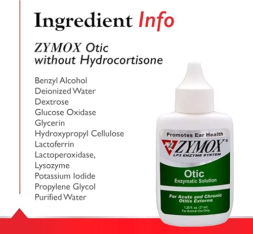 Miniatura 5 de PET KING BRANDS Zymox - Solución enzimática ótica para perros y gatos para calmar las infecciones de oído sin hidrocortisona para aliviar la