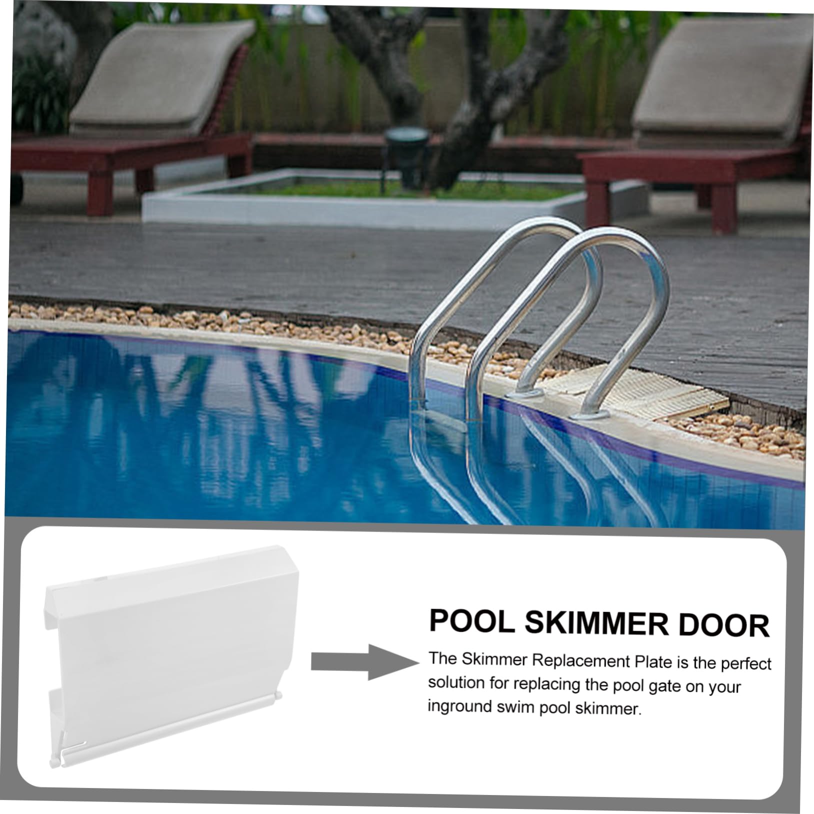 Nettoyage de Piscine Engrener Piscine Hors Sol Gonflable vsp Nettoyage Rapide Porte battante Skimmer Piscine Fournitures d'écumoire de Piscine Plastique Blanche