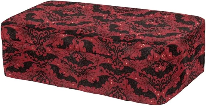 Halloween Bat Red Knee Walker Padded Gel Cover - Premium Comfort Gel Cushion, Accessory for Knee Scooters, Padded Accessories, Leg Cart Roller Improves