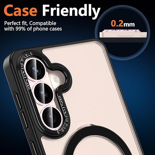 Vista 270 de para Samsung Galaxy Z Flip 7 Protector de Lente de Cámara, Cubierta de Lente de Vidrio Templado con Anillo de Metal Individual, [Fuerte Adhesión] 1