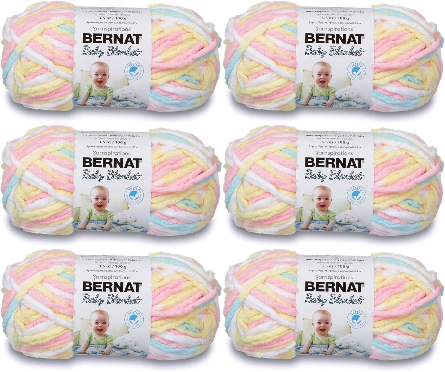 Bernat Softee Baby Yarn, Ombre, 4.25 oz, Gauge 3 Light