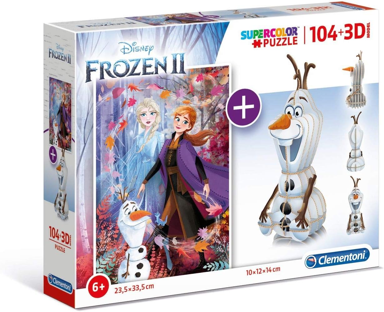 Clementoni Puzzle 3D Disney Frozen 2 104 Pieces Buy Online at Best