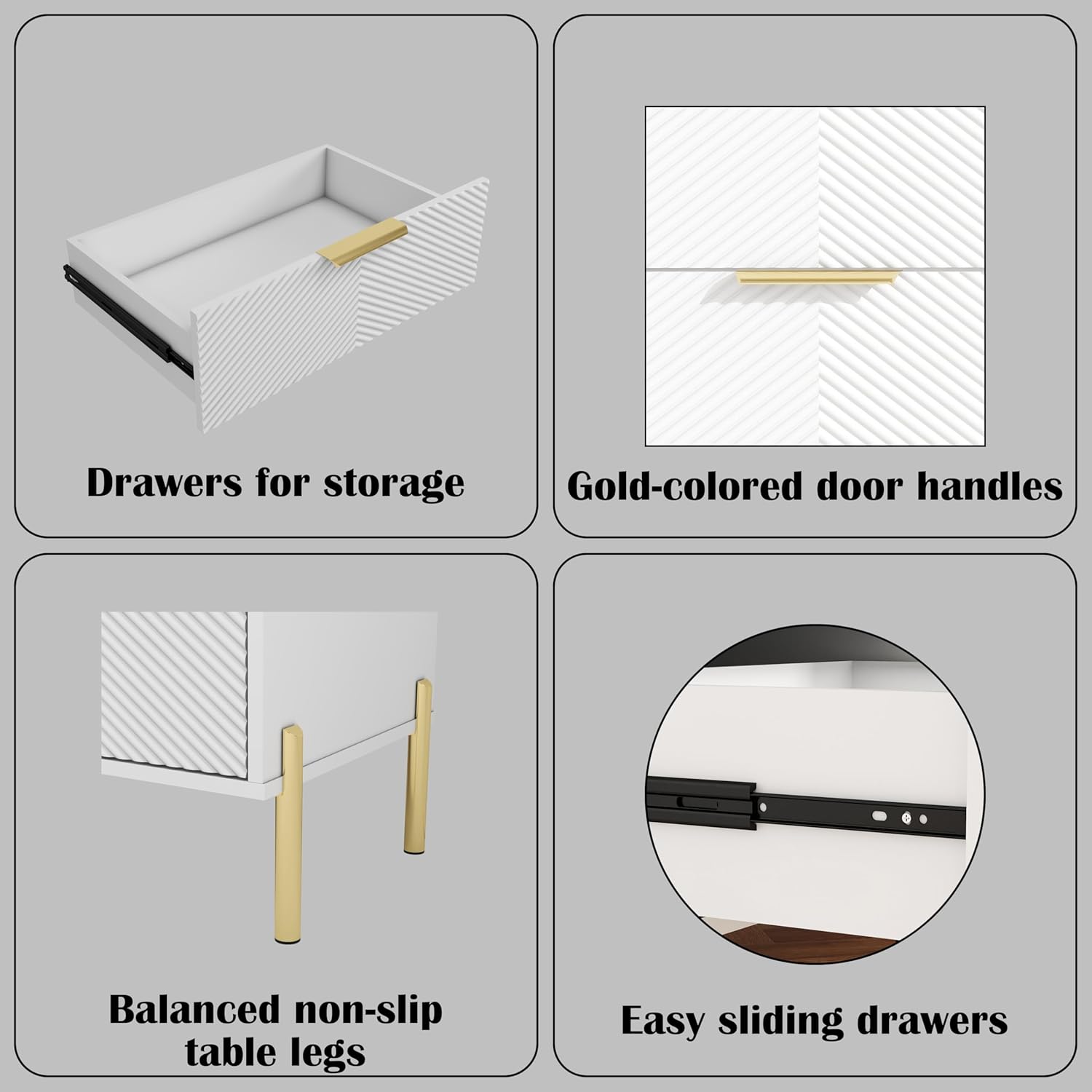 Modern 6-Drawer Dresser, Wide Wooden Chest of Drawers with Large Storage, Clothes Organizer Cabinet for Bedroom, Living Room, Hallway, Closet (White)