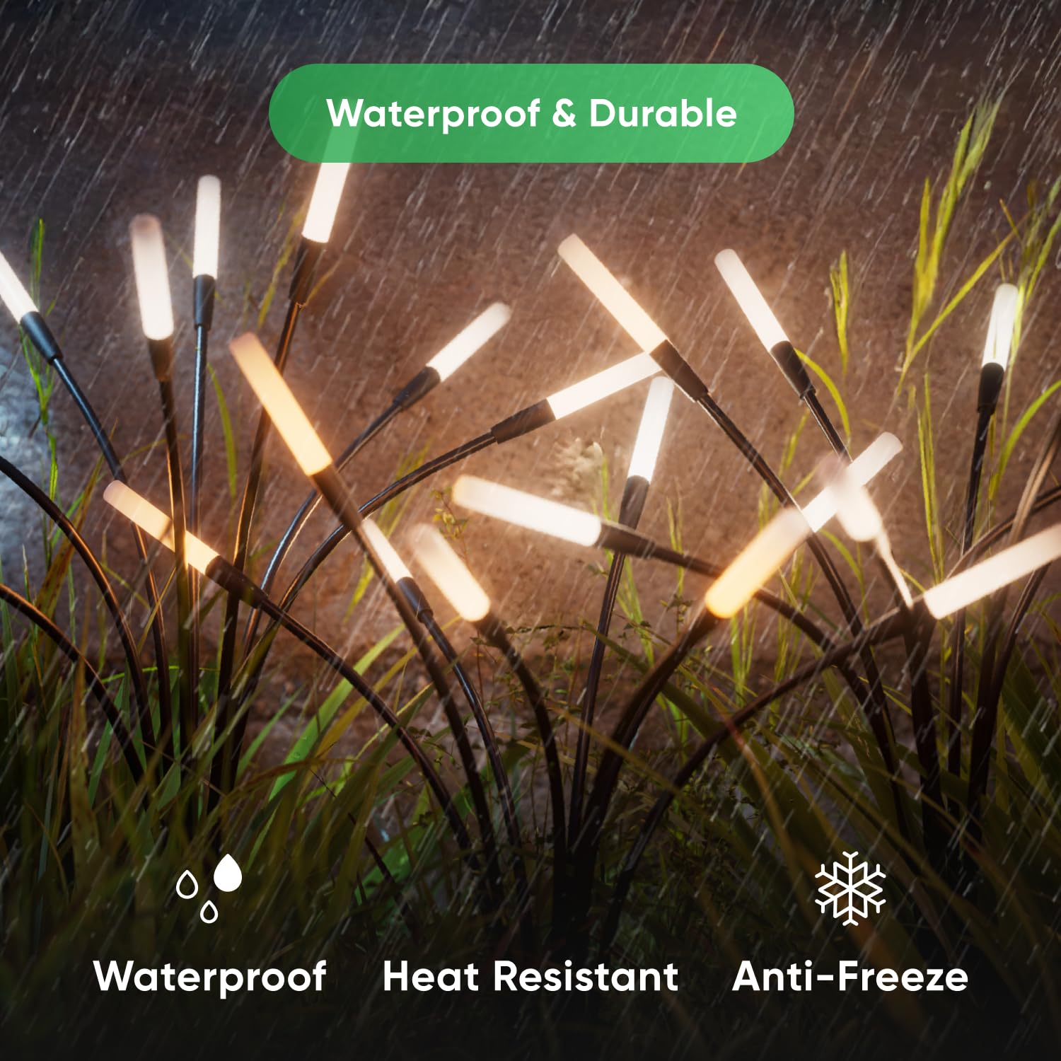 Nanoleaf Luci solari per giardino (set da 2) con telecomando, 8 LED indirizzabili bianco caldo/multicolore, effetto lucciola, timer e scenari, impermeabili IP65
