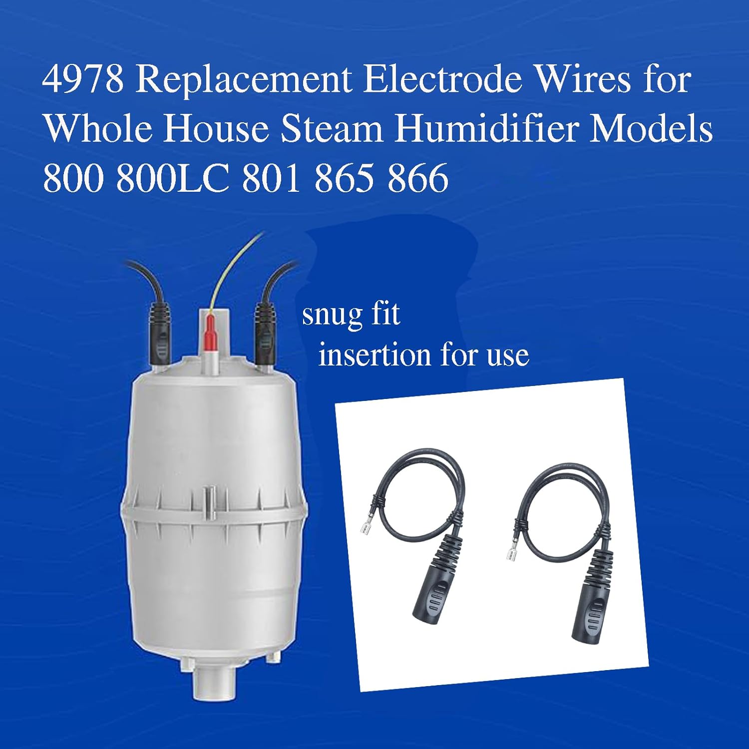 humidifier Electrode Wire 4978 Replacement Electrode Wires for AprilAire Whole House Steam Humidifier Models: 800, 800LC, 801, 865, 866 (Pack of 2)