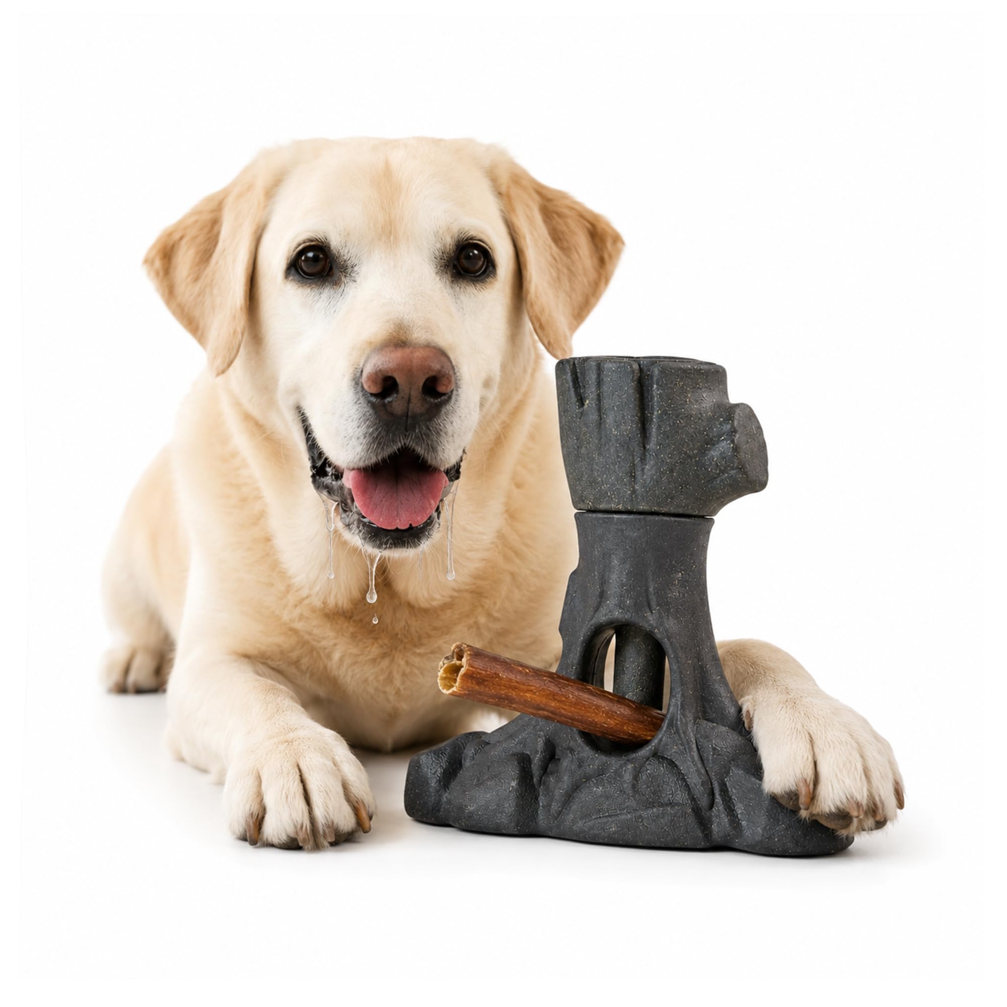 Potaroma Dog Chew Toy Tree Root Shape Tough Nylon Bully Stick Holder