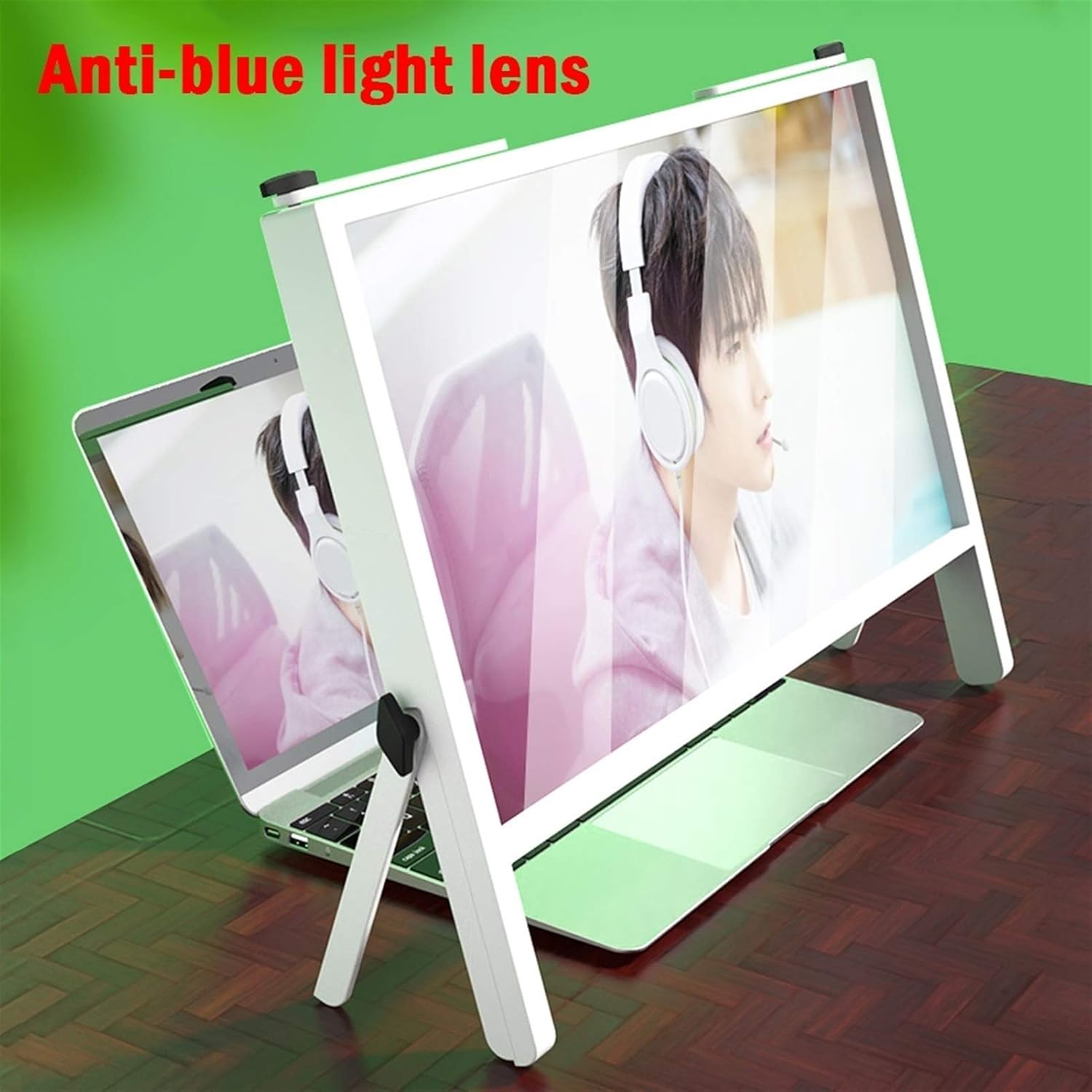 YXCKG HD Screen Enlarge, Laptop Screen Magnifier 21 Inch, HD Screen Amplifier, Universal Screen Projector 3X Magnifier Fresnel Lens, Eye Protection Lens, Use for Desk (Color : Brown)