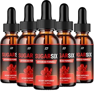 Sugar Six Drops Healthy Formula - Dietary Supplement Drops - Extra Strength SugarSix Liquid Drops, Sugar Six Drops Reviews (5 Pack – 5 Month Supply)