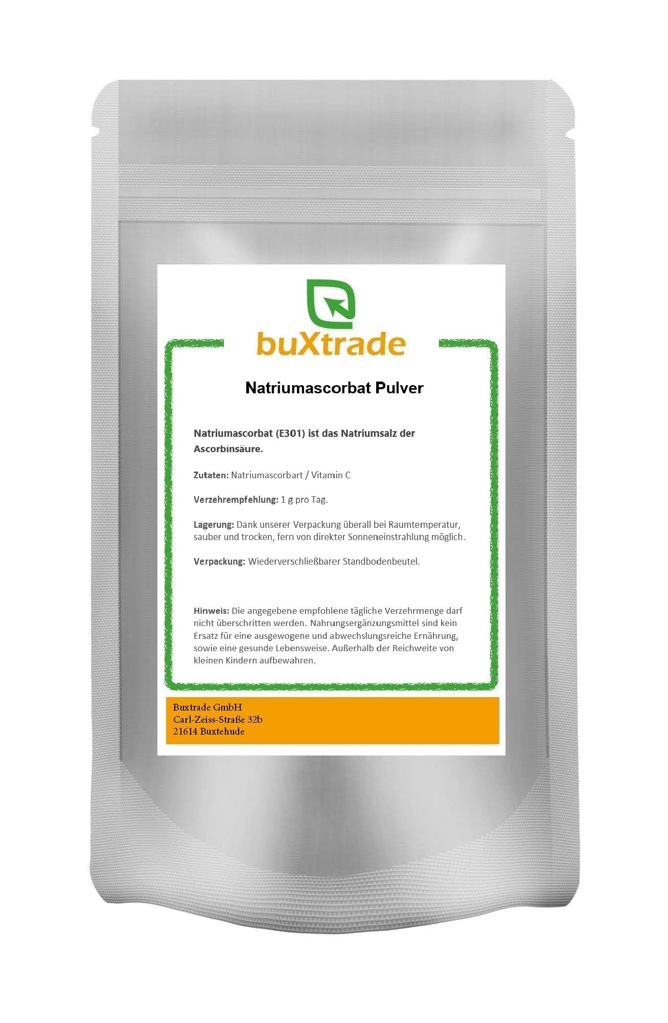 25 kg Natriumascorbat | Glutenfrei | Vegan | Vitamin C | E301 | Buxtrade