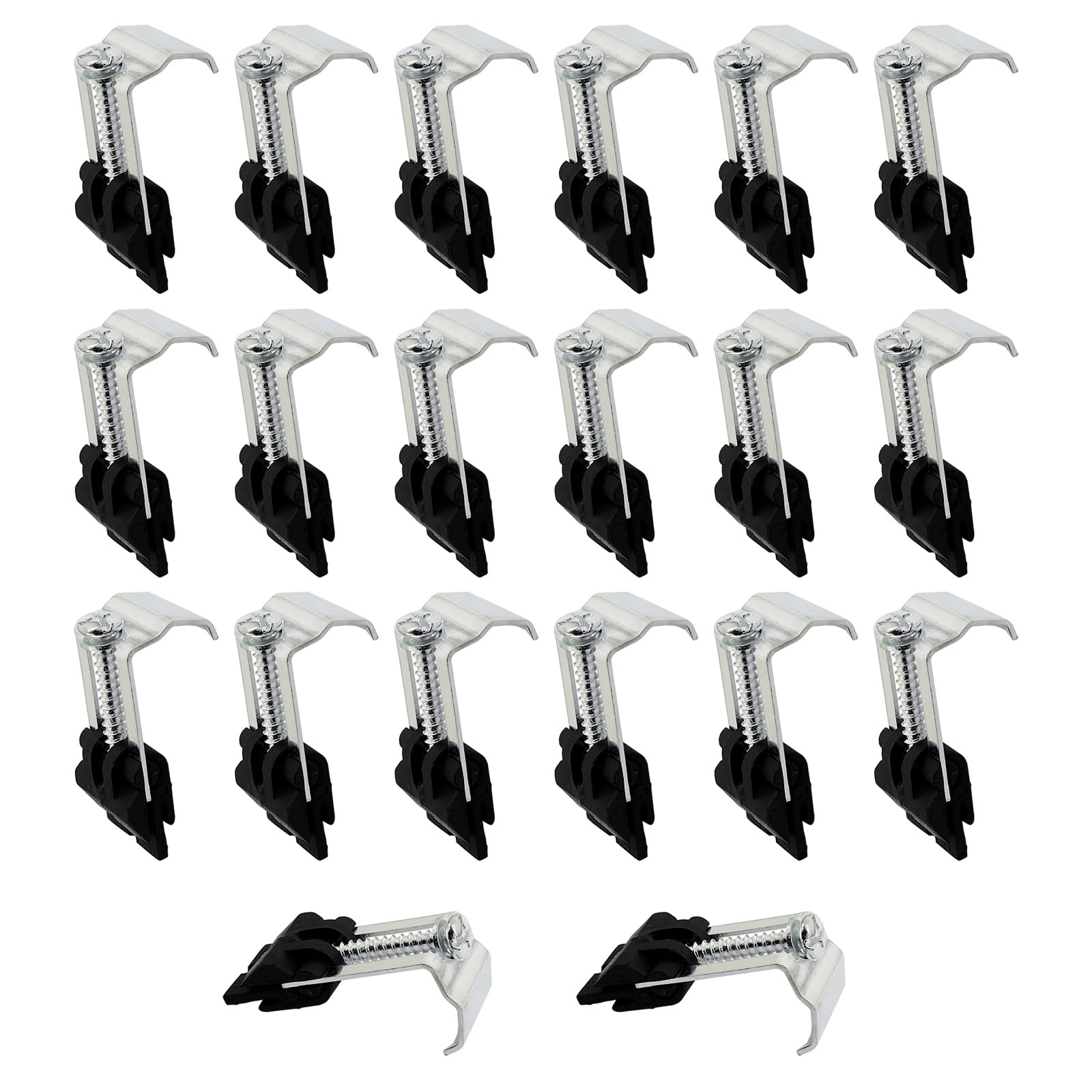 Clips de fixation pour évier en acier inoxydable : lot de 20 pièces pour montage sous plan