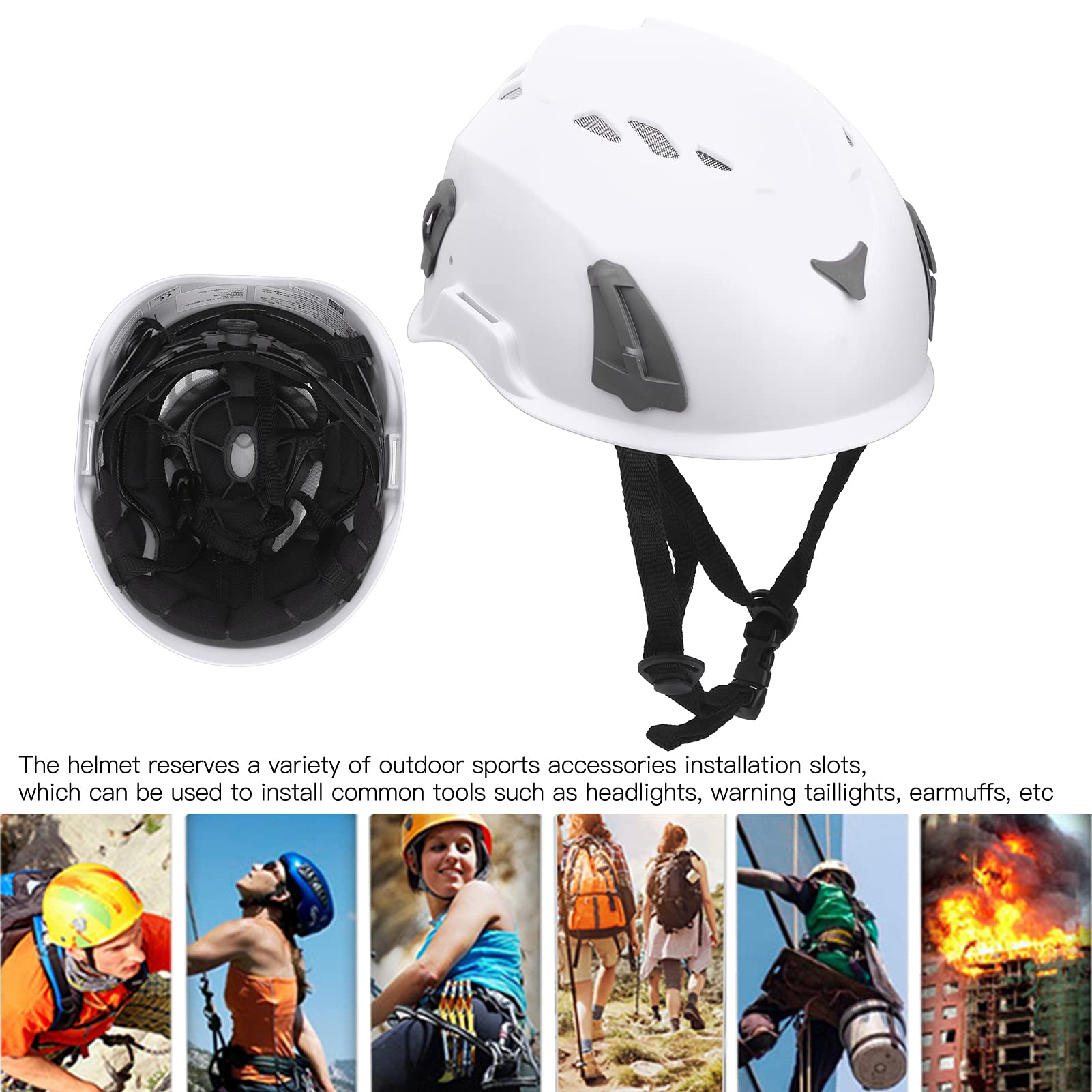 Casque d'escalade, Casque D'extérieur, Casque d'escalade GUB D8, Casque de Sécurité Extérieur, Casque Réglable avec 12 Aérations, Casque d'escalade PP EPP pour Adultes, Randonnée, Escalade