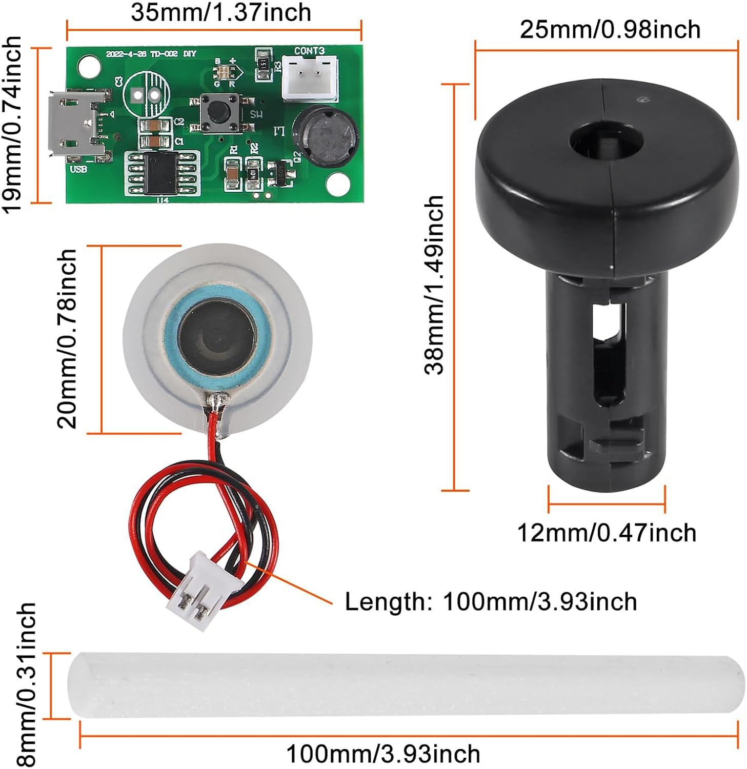 4pcs usb humidifier module - 5v ultrasonic atomizer for diy, mist maker & mini smoke machine, compact circuit board for experiments