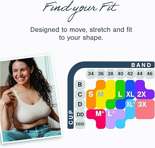 Miniatura 5 de PLAYTEX Brasier sin costuras para mujer US4P31 sin costuras con ajuste Comfortflex (paquete de 2)