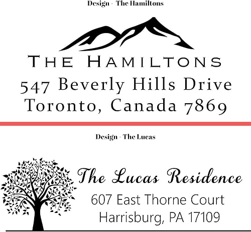 Miniatura 3 de Más de 17 diseños para elegir. Sello de dirección de retorno autoentintado personalizado, sello de dirección personalizado, tinta negra, roja, azul,